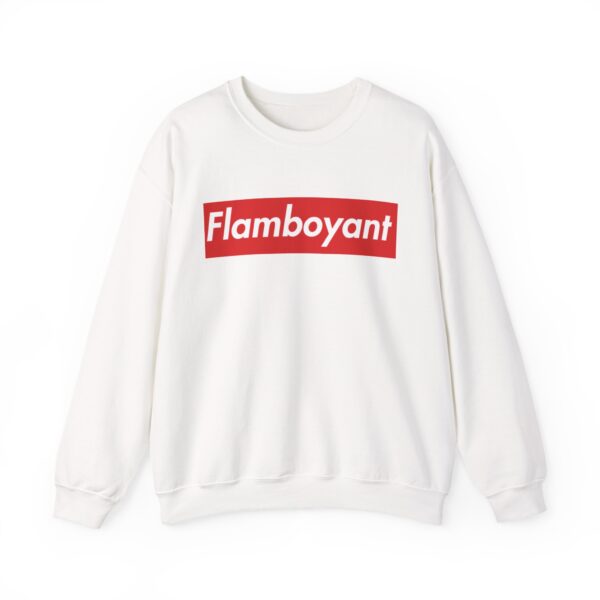 Flamboyant Unisex  Red Box Crewneck Sweatshirt, Colour Options White/ Black/ Cherry Red